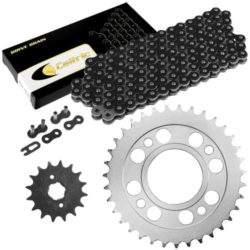 Black Drive Chain And Sprocket Kit for Honda CM400A CM400C CM400E CM400T 79-81