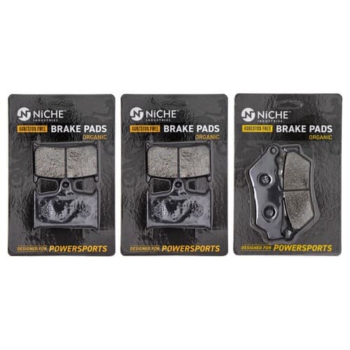 NICHE Brake Pad Set for Triumph Rocket III Touring Roadster Front Rear Organic