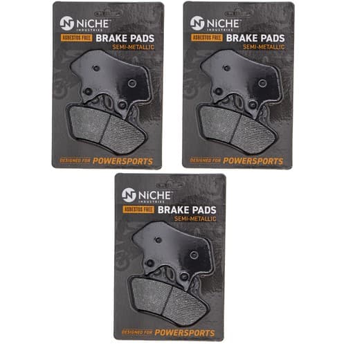 Brake Pad Set for Harley-Davidson Electra Glide Complete Semi-Metallic 3 Pack