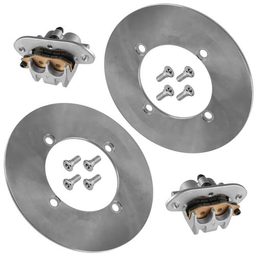 2 Rear Brake Disc w/ Bolts and Caliper for Yamaha Viking 700 YXM700 EPS 14-2026