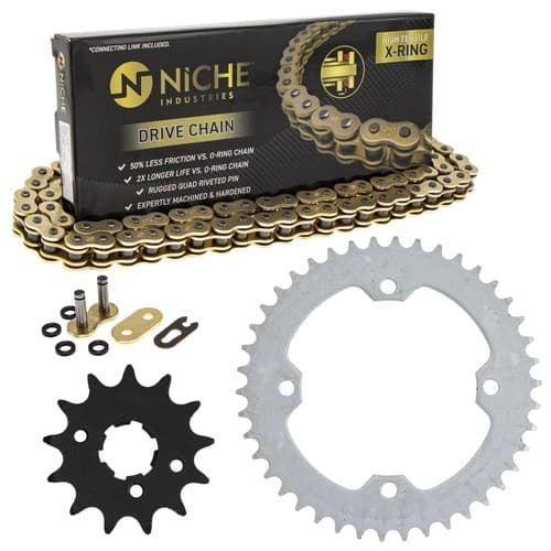 Sprocket Chain Set for Yamaha Banshee 350 13/42 Tooth 520 X-Ring Front Rear Kit