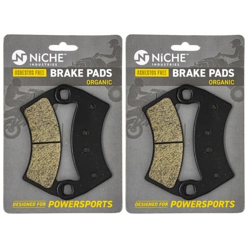 NICHE Brake Pad Set for Polaris 2205949 2203747 Front Rear Organic 2 Pack Ranger
