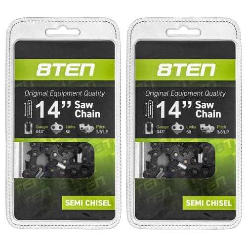 Chainsaw Chain for 14 Inch Bar .043 3/8LP 50 DL Husqvarna Stihl 90PX050G 2 Pack