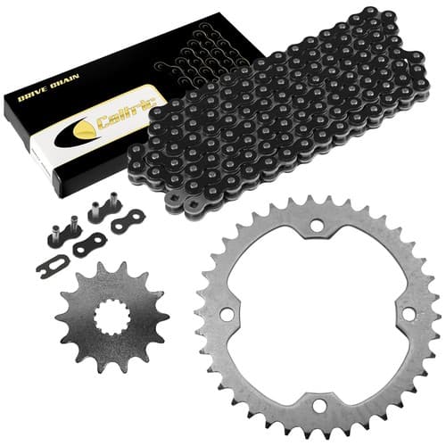 Black Drive Chain And Sprockets Kit for Yamaha YFZ450 YFZ450V 2004-2013