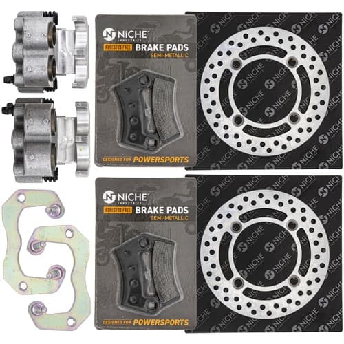 NICHE Rear Brake Rotor Caliper Pad Set for Polaris RZR 4 900 1912278 5254272