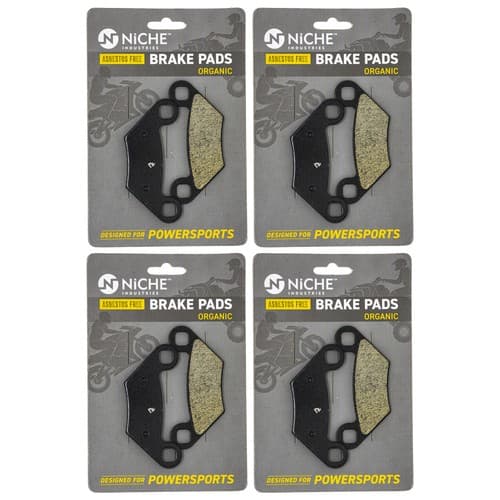 Brake Pad Set for Polaris 2203628 2204088 Front Rear Organic 4 Pack Scrambler