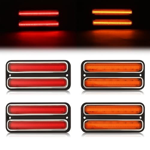 For Chevrolet C10 & GMC C15/C1500 Pickup Truck 68-72 LED Side Marker Lights 4PCS