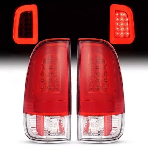 For Ford F250 F350 F450 Super Duty 2008-2016 C Shape LED Red Tail Lights Lamps