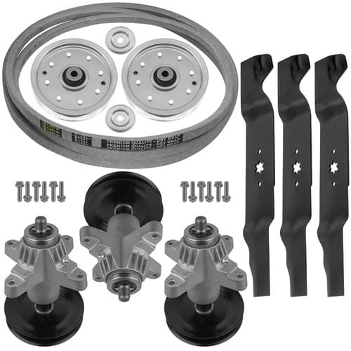 Caltric Deck Spindles Blade Pulley Belt for Troy Bilt Tb2654 14AQ81 54" Deck