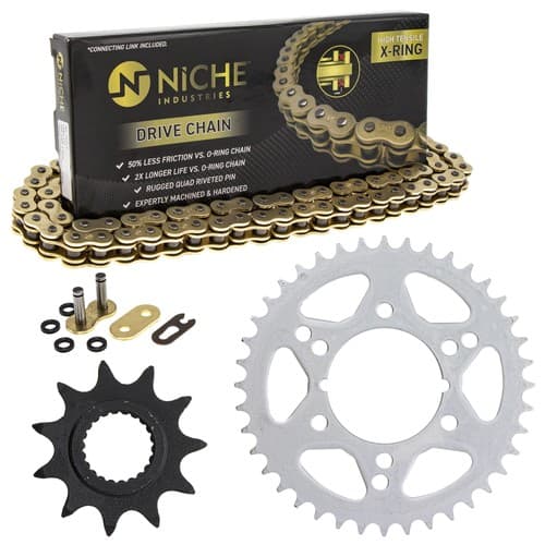 Sprocket Chain Set for Polaris Trail Boss 330 325 11/40 Tooth 520 X-Ring Kit