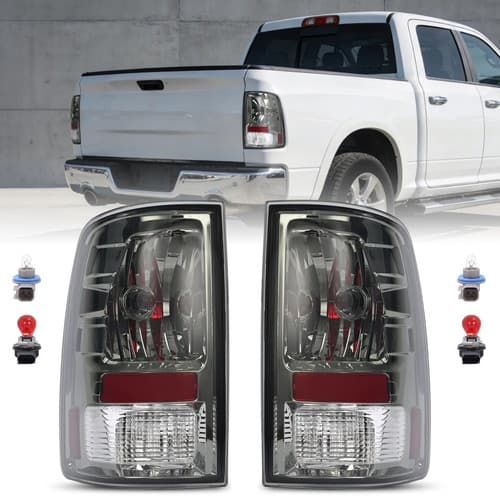 Pair Smoke Lens Tail Lights Brake Lamps For Dodge Ram 1500 2500 3500 2009-2018