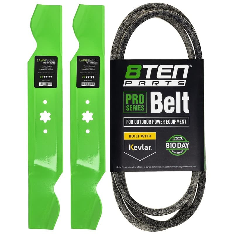 8TEN Blade Belt Kit for MTD Columbia CLT38G 942-0610A 954-04062 38 Inch Deck
