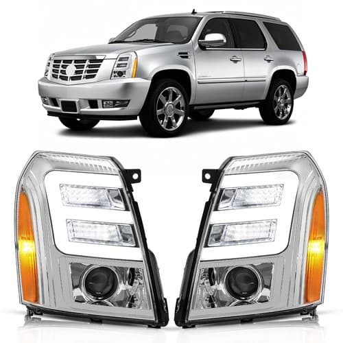 HID/Xenon LED DRL Projector Headlights DOT/SAE For Cadillac Escalade ESV 07-14