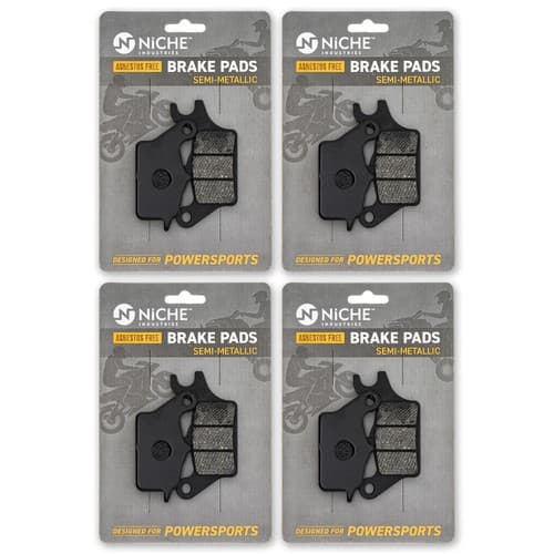 NICHE Brake Pad Set for Kawasaki Z125 Pro 43082-0134 Front Semi-Metallic 4 Pack