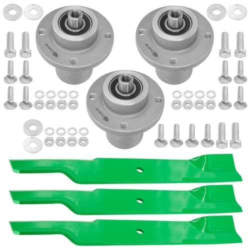 300630 301068 48" Deck Spindles with 17" Blades & Bolts for Dixie Chopper Zee 2