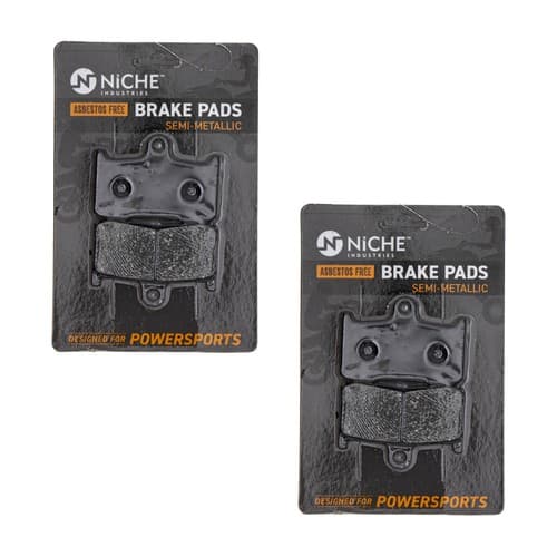 NICHE Brake Pad Set for Kawasaki Ninja ZX9R Victory Front Semi-Metallic 2 Pack