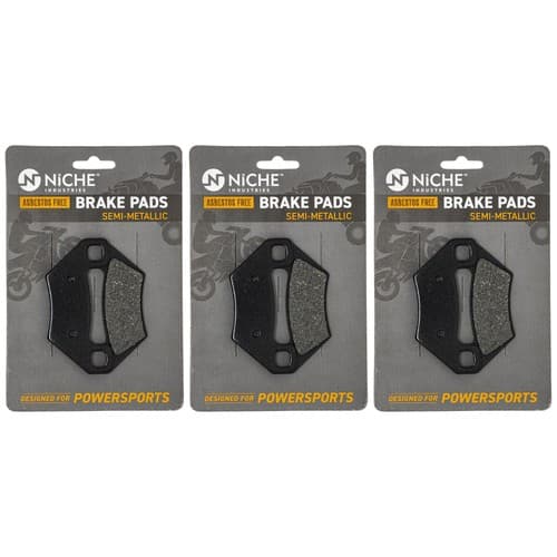 NICHE Brake Pad Set for Arctic Cat 1436-420 Complete Semi-Metallic 3 Pack