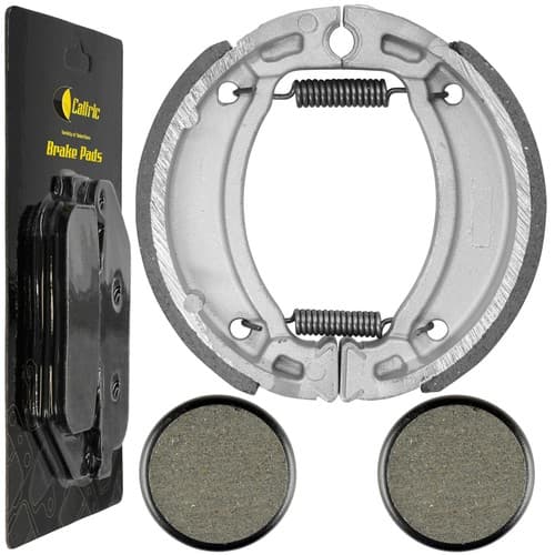 Front & Rear Brake Pads Shoes for Yamaha YTM225DX Tri-Moto 225Dx 1983 1984 1985