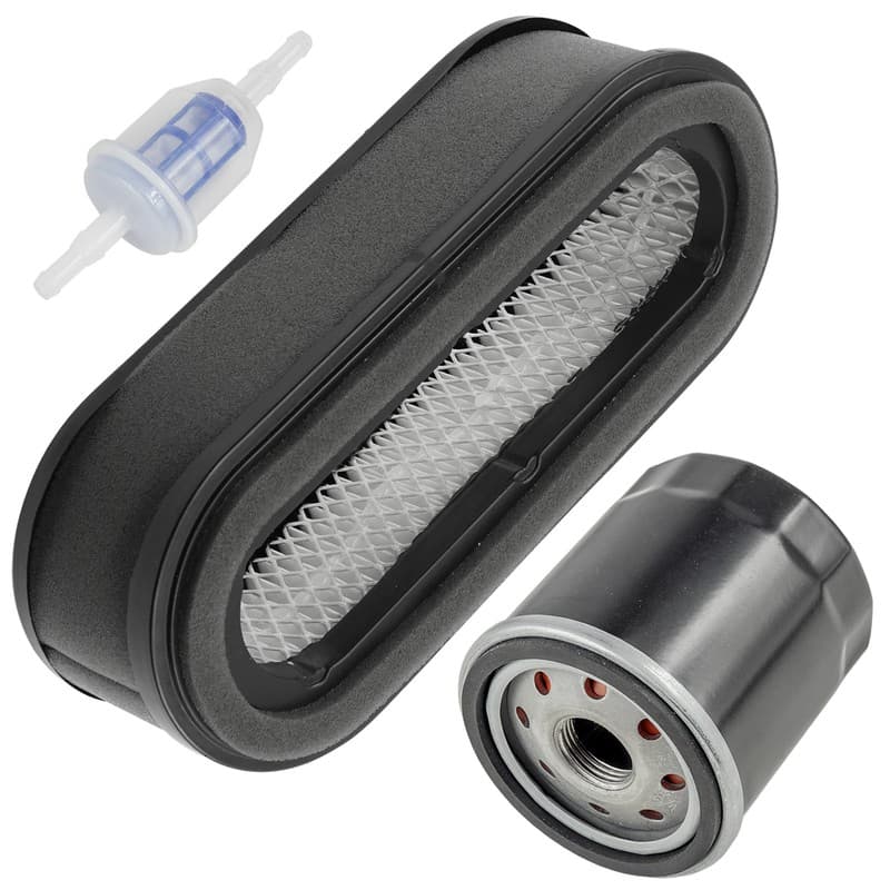 Caltric Air Filter Oil Filter & Fuel Filter Kit for John Deere GX345 LX279 LX289