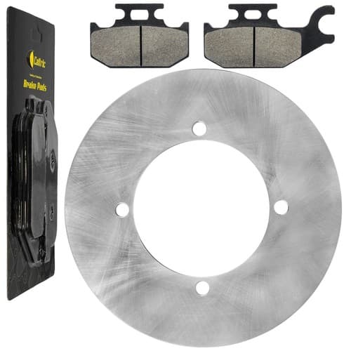 Rear Brake Rotor Disc w/ Brake Pad Fits Yamaha Kodiak 400 YFM400F 4x4 2005-2006