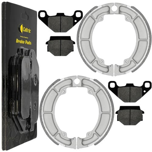Front Brake Pads and Rear Brake Shoes For Kawasaki KLF300B Bayou 300 1988-2004