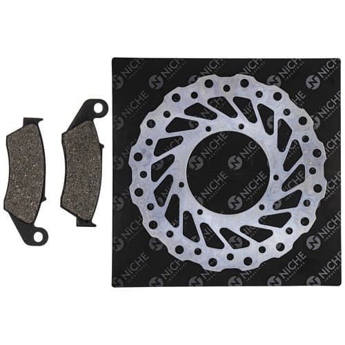 NICHE Front Left Brake Rotor Pad Kit for Honda CRF450R CRF250R Semi Metallic