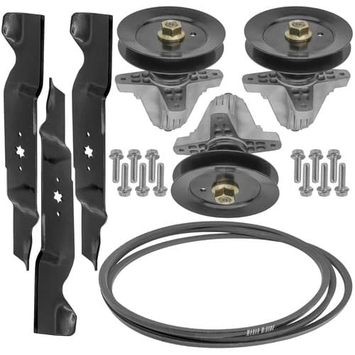 Deck Spindles Blades Belt Kit for Cub Cadet RZTS54KW RZT-S54 KW 54" Deck