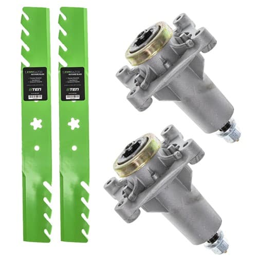 Deck Spindles & Toothed Blades Kit for Poulan PXT12538 PO15538LT PO14538LT