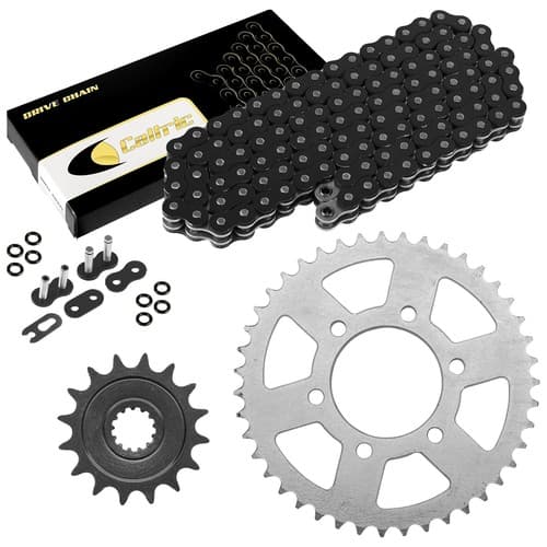 Black O-Ring Drive Chain & Sprockets Kit for Kawasaki ZX-6R Ninja ZX600 2007-16