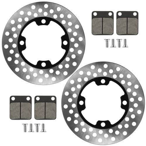 2 Front Brake Disc w/ Pads Bolts fits Yamaha Wolverine 350 YFM350X 2X4 2006-2009