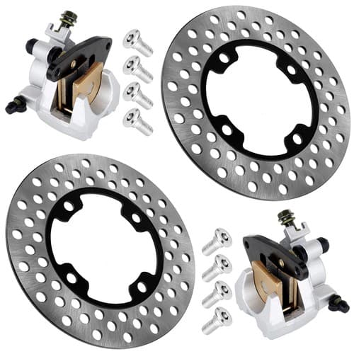Front Brake Disc w/ Left Right Caliper for Yamaha Bruin 350 YFM350 2X4 4x4 04-06