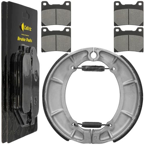 Front Brake Pads & Rear Brake Shoes for Yamaha XV1000 Virago 1000 1984 1985