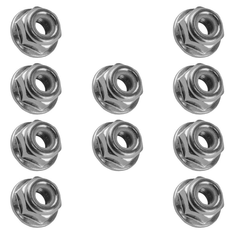 10x Flanged Nylok Nut For Polaris 7542153 1/4-20