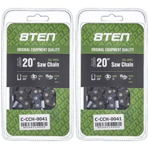 Chainsaw Chain 20 Inch .058 3/8 72DL for Husqvarna 73EXL072G XP EPA 575 2-Pack