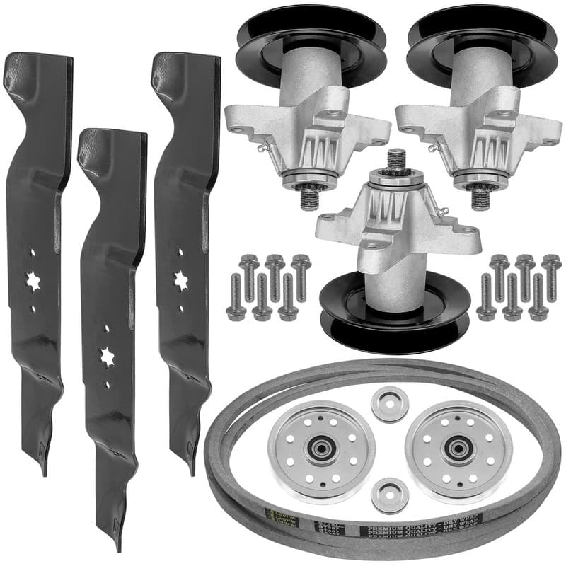 Spindle & Blade w/ Pulley & Belt for White Outdoor SLT-5400 13AP62TK090 54"