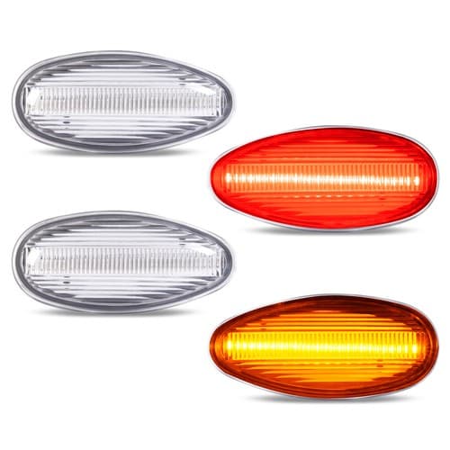 Clear Lens For GMC Sierra 2500 3500 2001-2007 Dually Bed LED Side Marker Lights