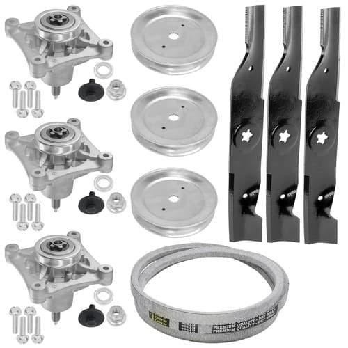 48" Deck Spindle Blade Pulley Belt Rebuild Kit for Husqvarna YTH1848XP 48" Deck
