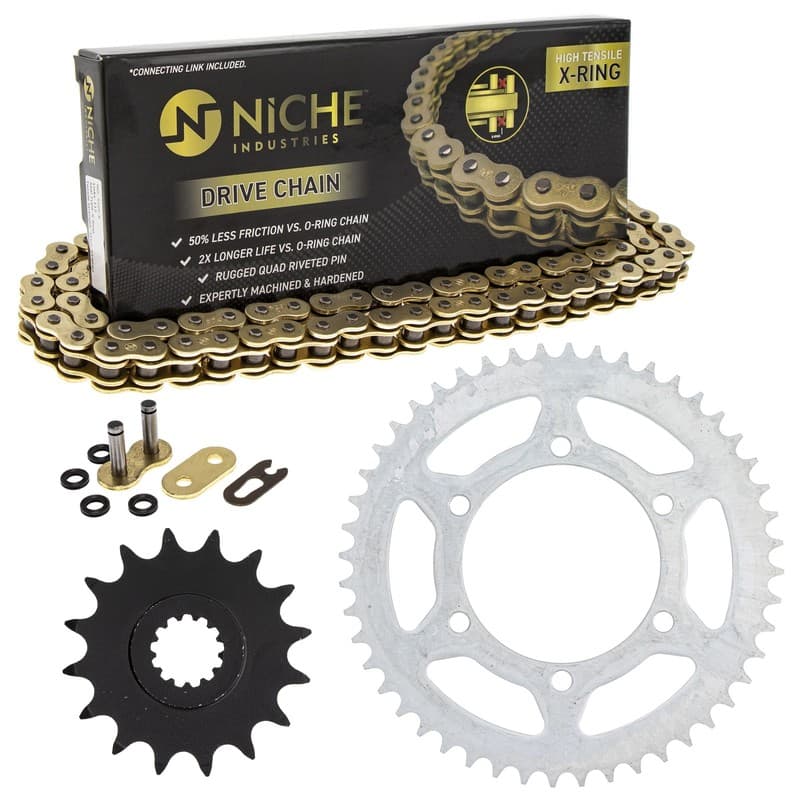 Sprocket Chain Set for Yamaha YZF-R6 YZF-R6S 16/48 Tooth 520 X-Ring Front Rear