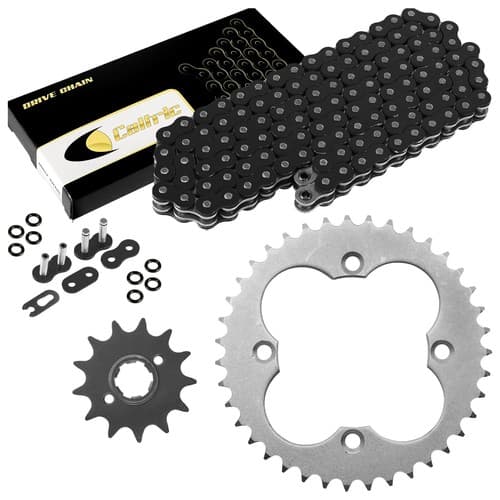 Black O-Ring Drive Chain & Sprockets Kit for Honda ATC250R 1986 / TRX250R 86 87