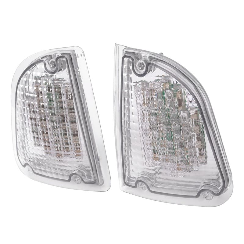 Pair Clear LED Turn Signal Lights Fit For KW Kenworth K300 T300 T330 T600 86-08