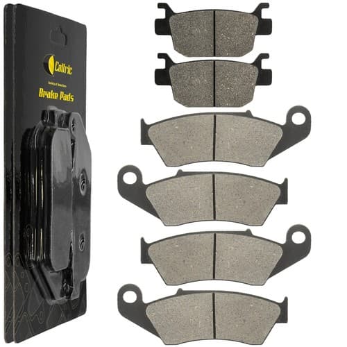 Caltric Front and Rear Brake Pads for Honda ATV TRX700XX 2008-2009