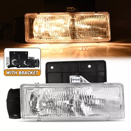 Right Passenger Headlight Assembly For Chevy Astro Van GMC Safari 1995-05 W/Bulb