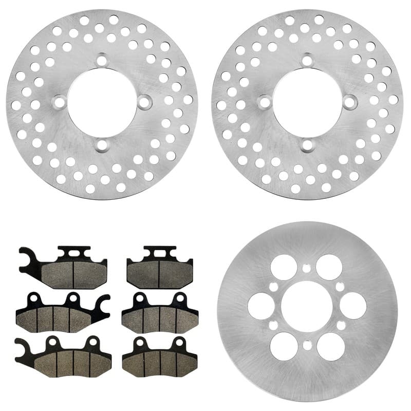 Front And Rear Brake Disc Rotor W/Pad for Yamaha Rhino 450 YXR450 4X4 2006-2009