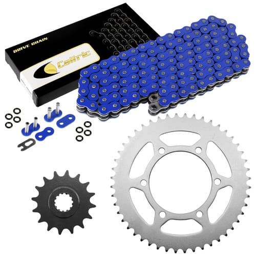 Blue O-Ring Drive Chain & Sprockets Kit for Yamaha R6 YZF-R6 2003 2004 2005