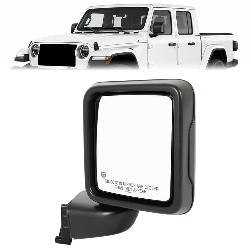 Passenger Side Power Heated Mirror Right  For Jeep Wrangler Gladiator 2018-2024