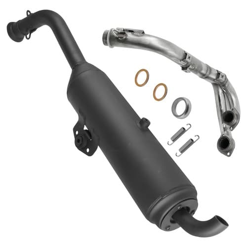 Caltric Exhaust Muffler & Pipe For Yamaha Grizzly 700 YFM700 4x4 2009-2013