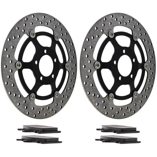 NICHE Front Brake Rotor Pad Kit for Kawasaki Ninja ZX6 43082-1142 Semi Metallic