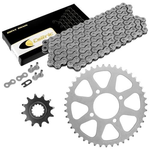 Drive Chain W/Front Rear Sprockets Kit for Kawasaki KSF250A Mojave 250 1987-04