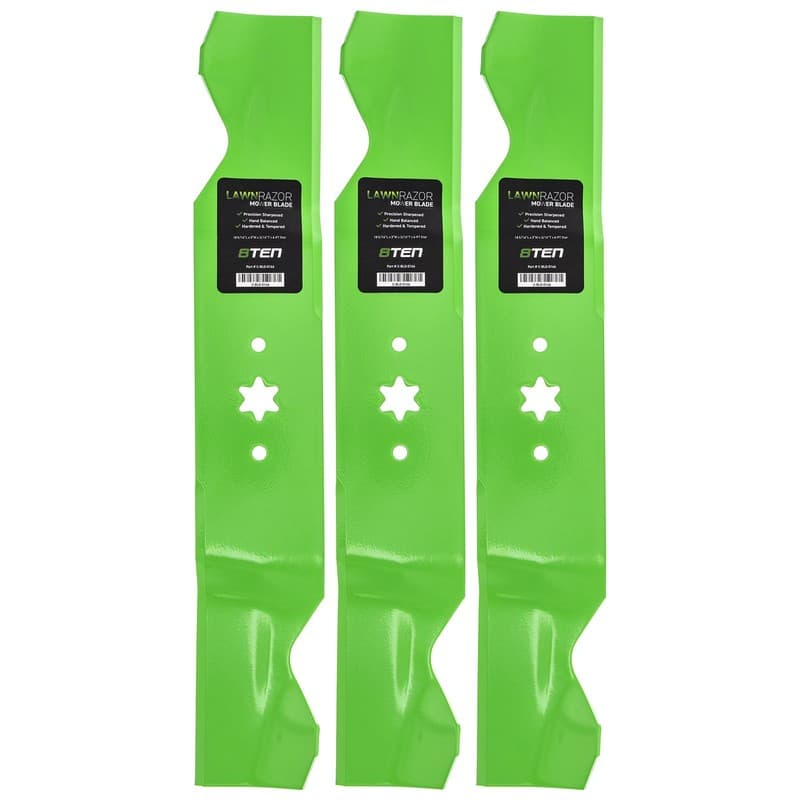 LawnRAZOR Notched High Lift Blade Set for Cub Cadet RZT54 GT1554 SLT1554 3-Pack