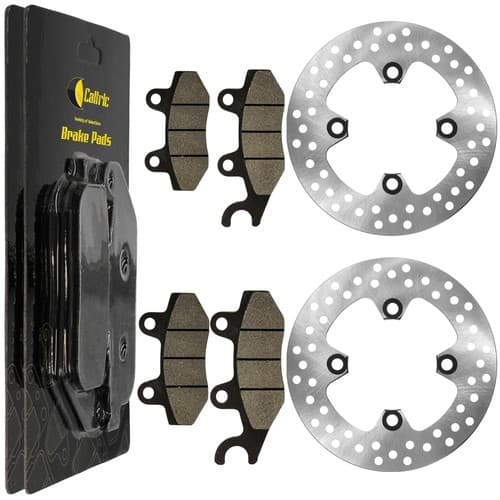 Front Left Right Brake Disc w/ Pads for Kawasaki Teryx 750 KRF750 4X4 2008-2013